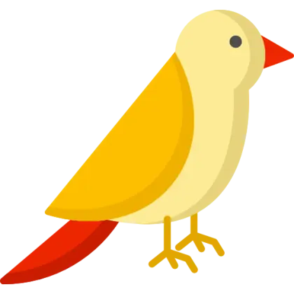 Yellow Cartoon Bird Illustration