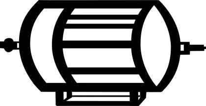 Black Cylinder Drum Icon