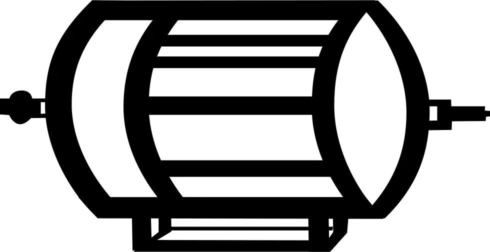 Black Cylinder Drum Icon