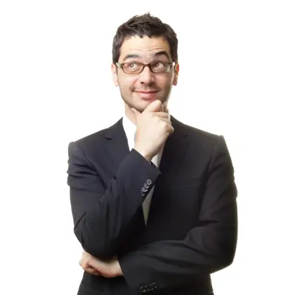 Thoughtful Man in Suit