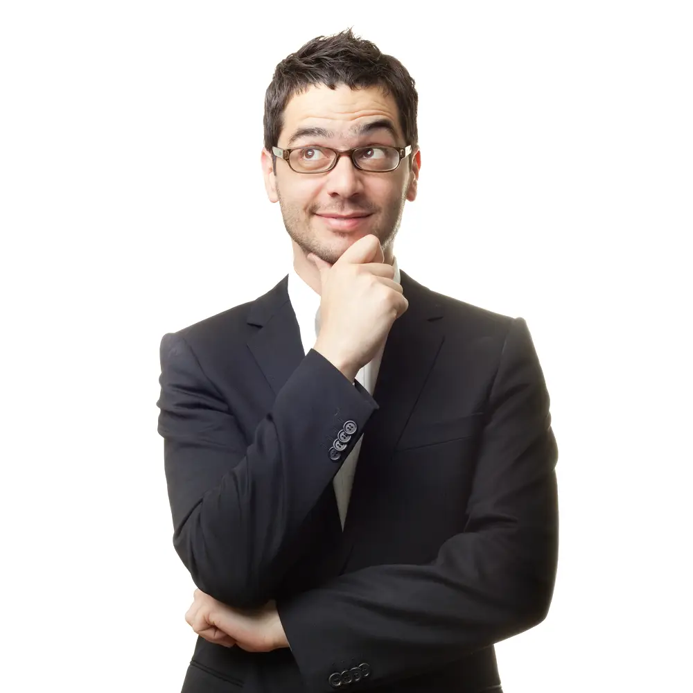 Thoughtful Man in Suit