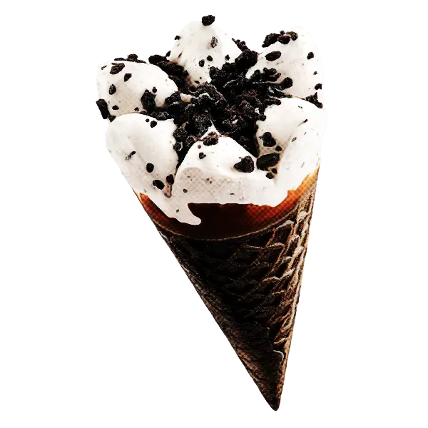 Ice Cream Cone with Chocolate and Toppings