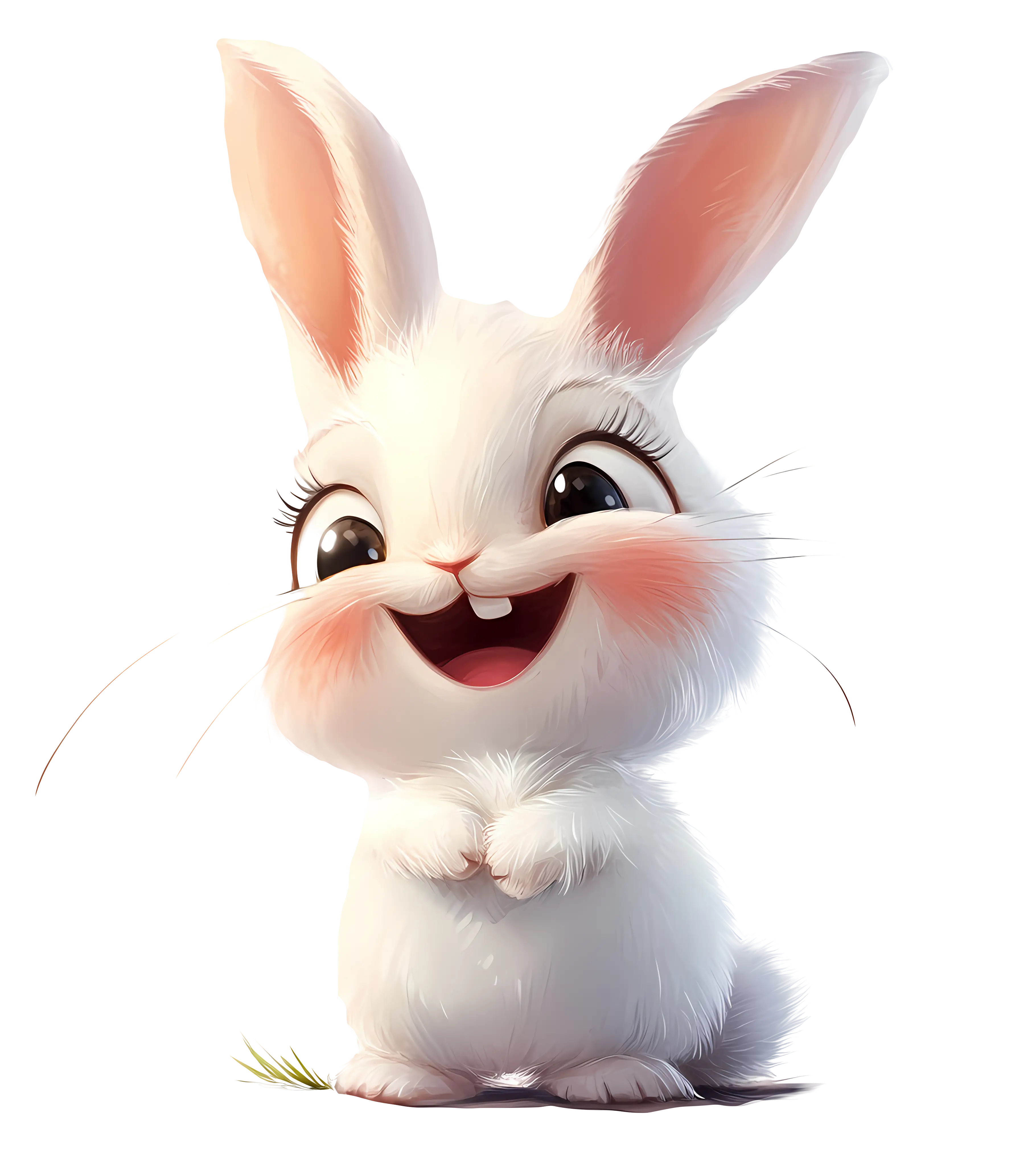 Cartoon Rabbit with Big Ears