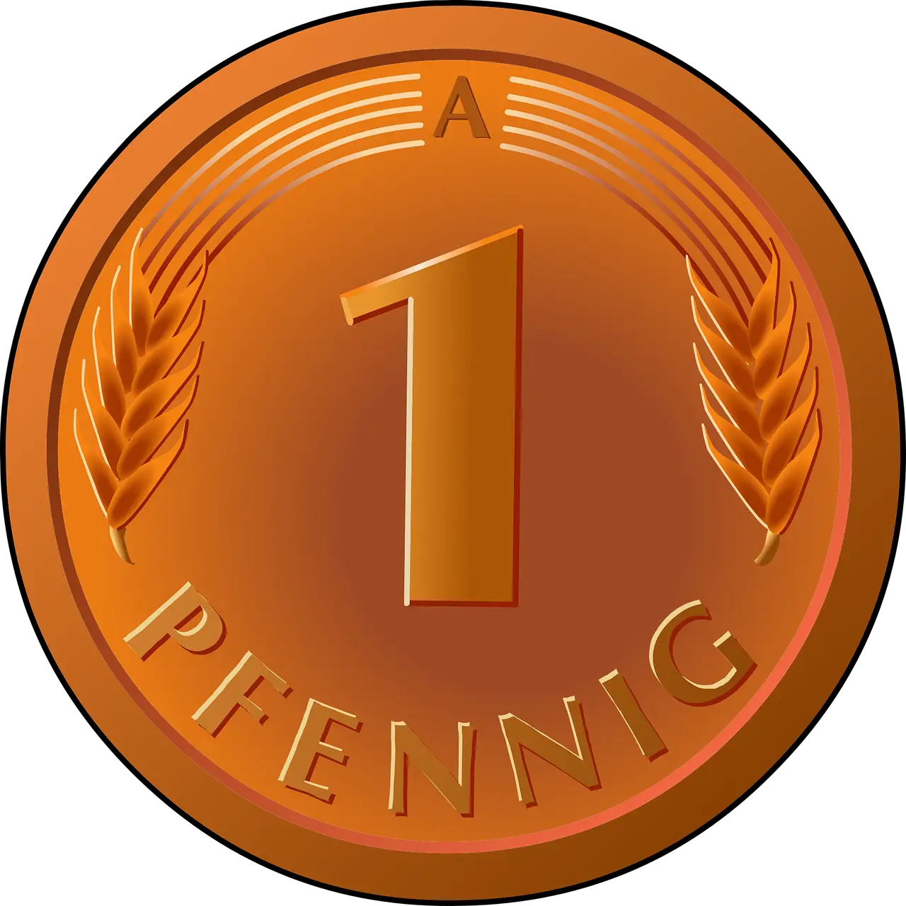 Vintage 1 Pfennig German Coin