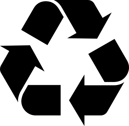 Black Recycle Symbol Illustration