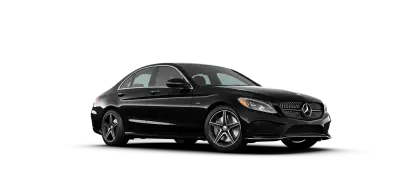 Modern Black Sedan Car Side View