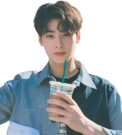Young Man Holding a Drink