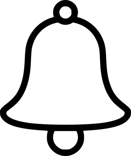 Black Notification Bell Symbol