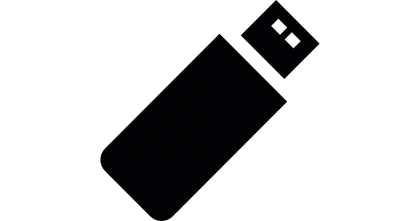 Black USB Drive Icon