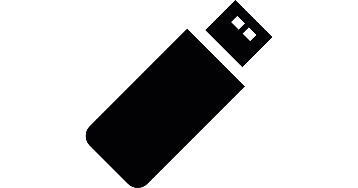Black USB Drive Icon