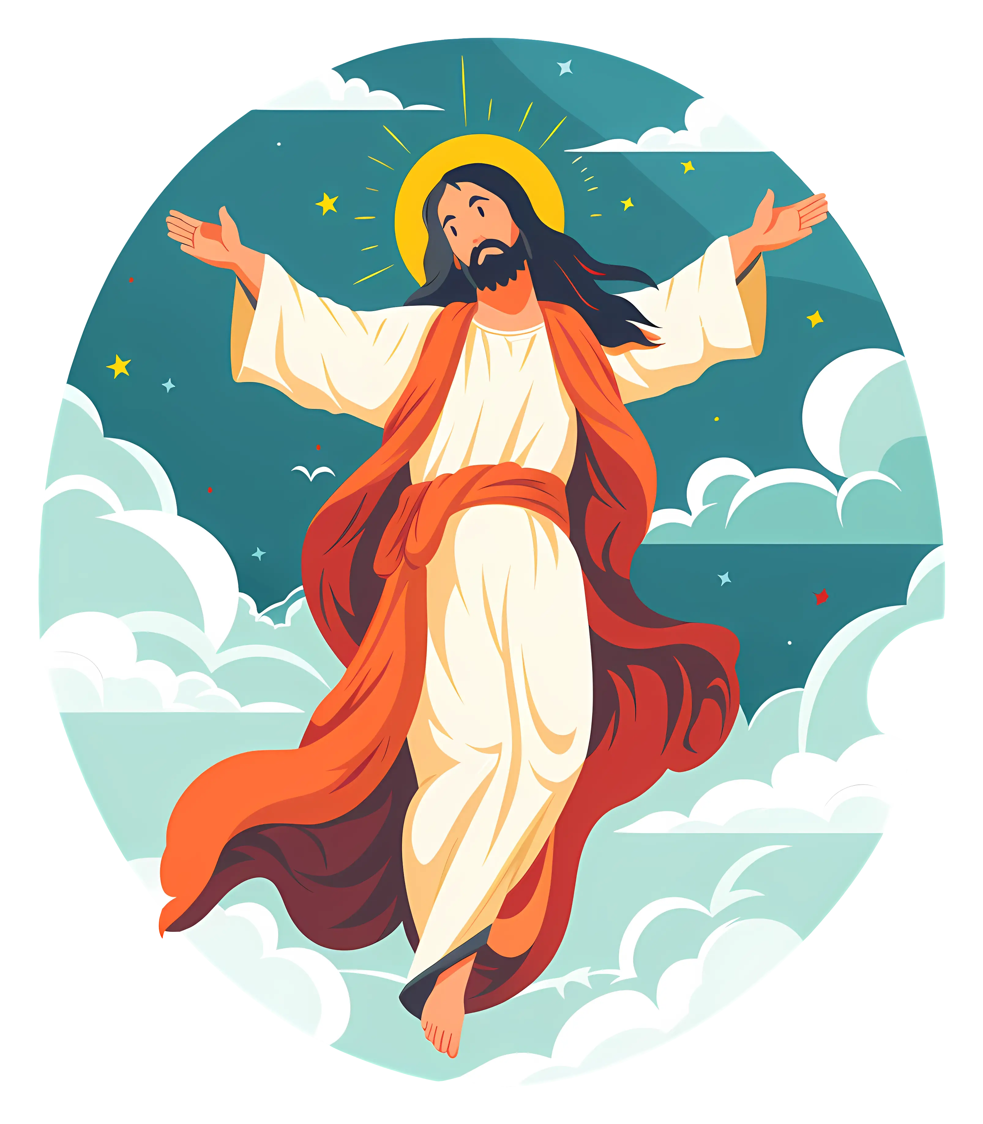 Jesus Ascending to Heaven