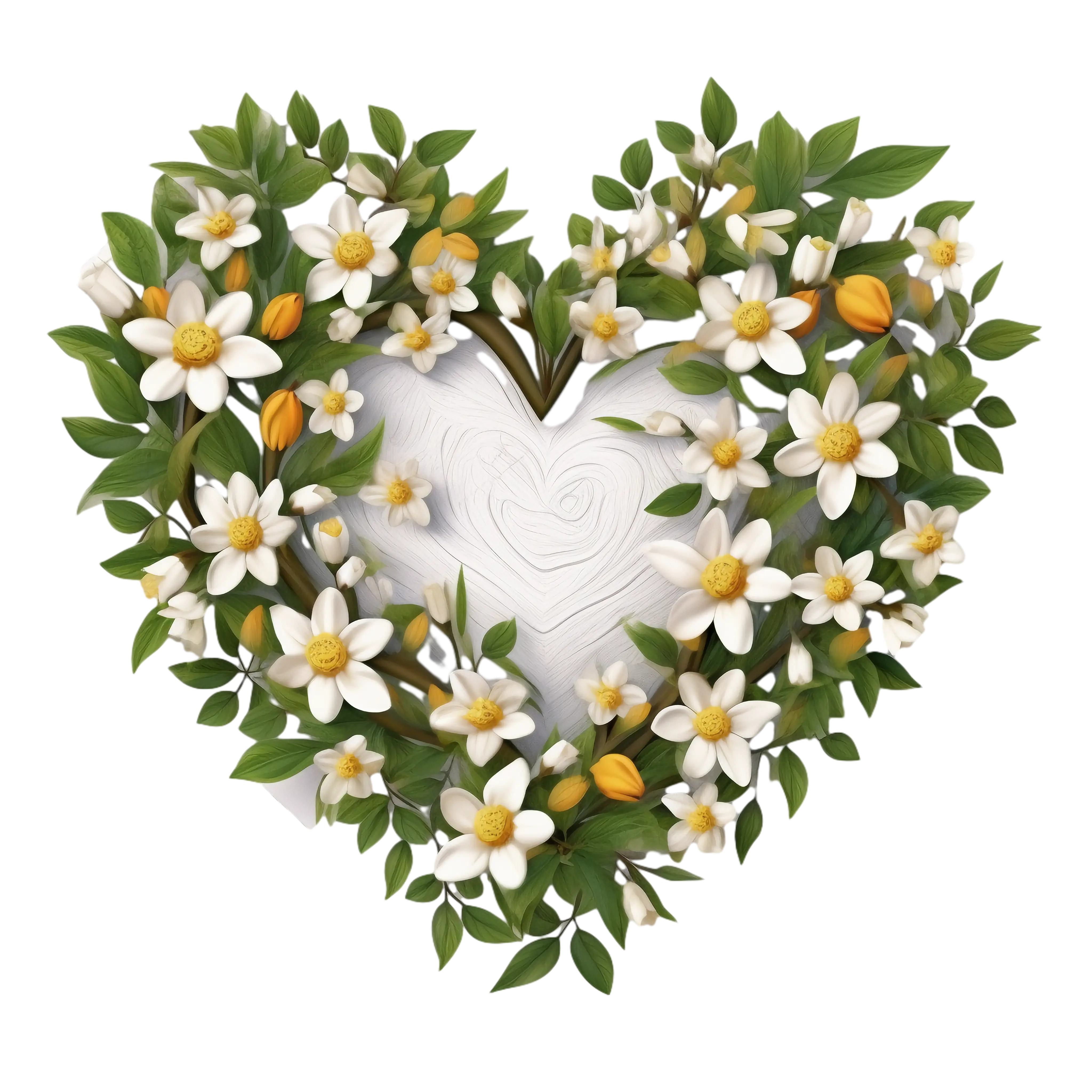 Heart-Shaped Floral Wreath