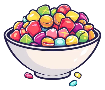 Bowl of Vibrant Candies