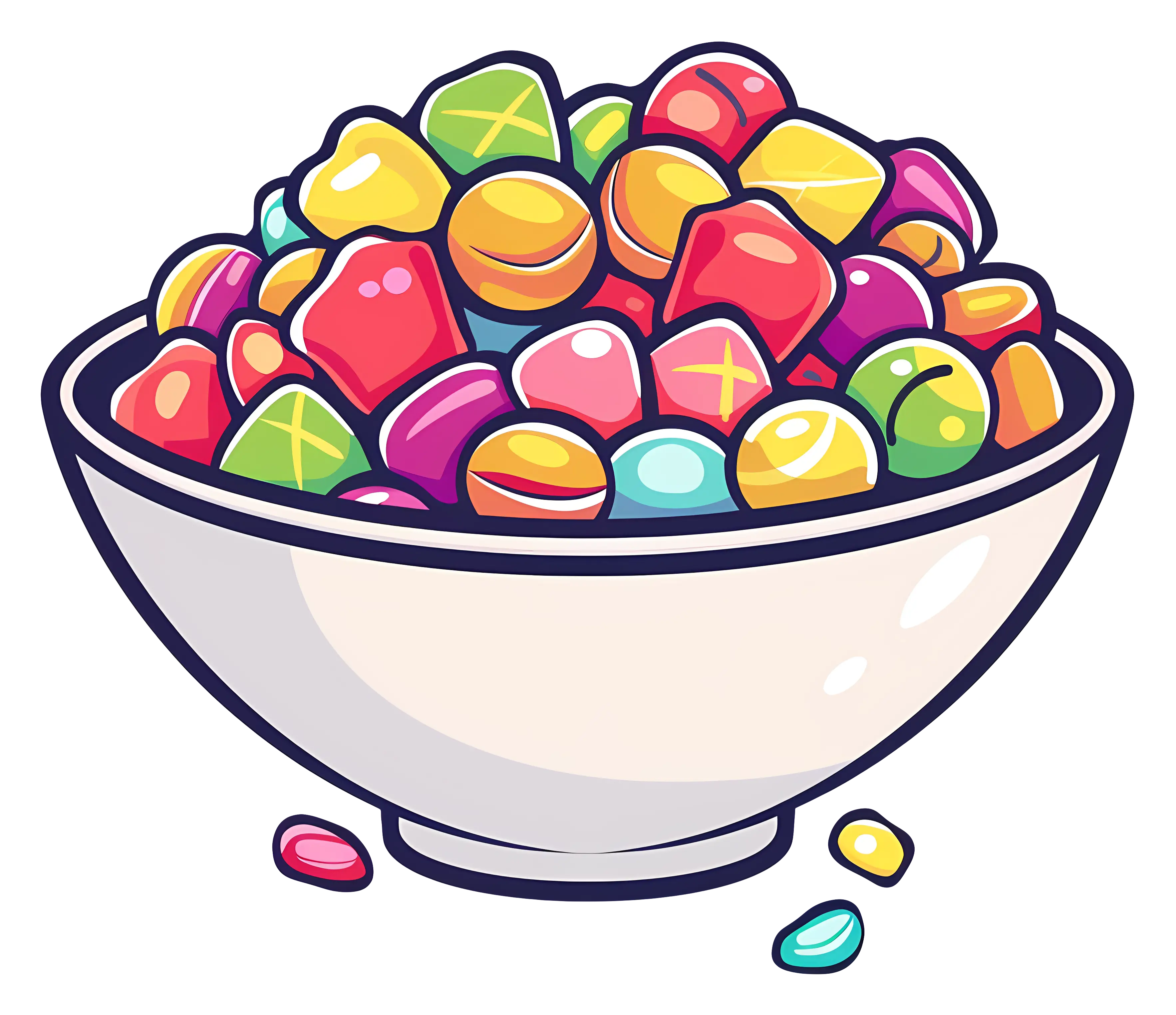 Bowl of Vibrant Candies