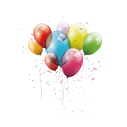 Cluster of Colorful Balloons for Festive Celebrations