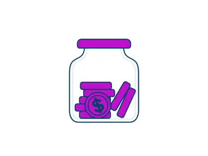 Coin Jar with Savings