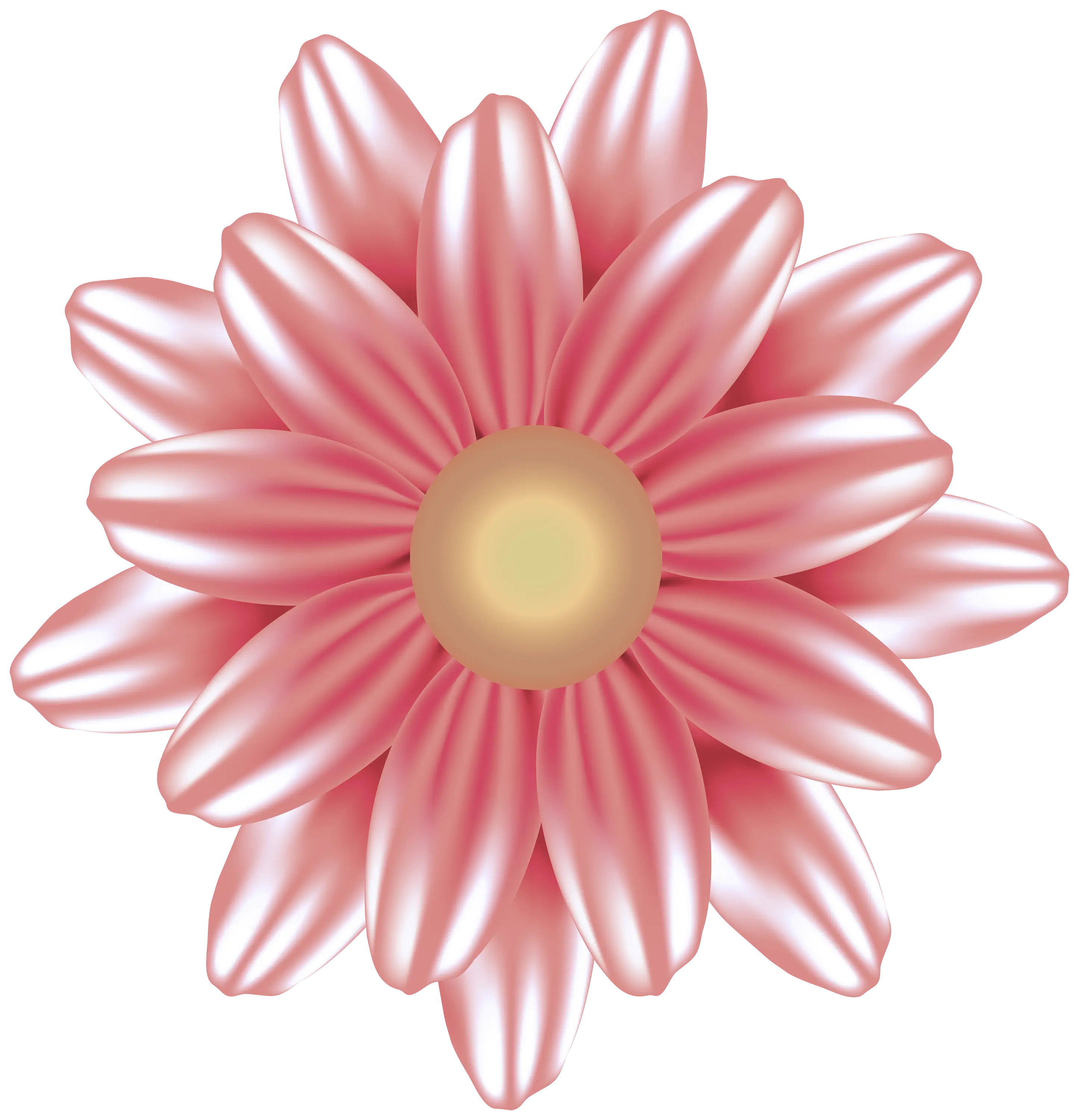 Realistic Close-up of a Pink Flower