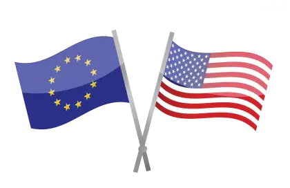 European Union and United States Flags