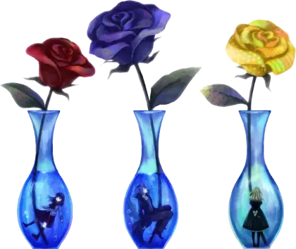 Artistic Vases with Colorful Roses