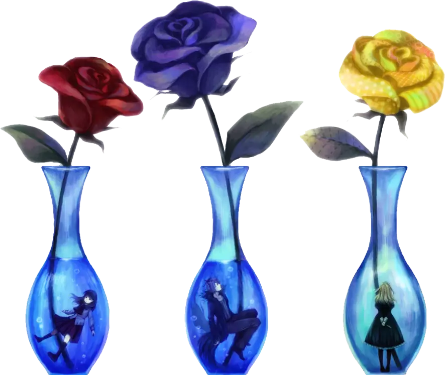 Artistic Vases with Colorful Roses