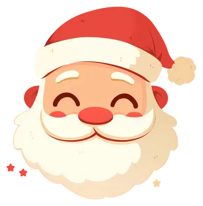 Jolly Santa Claus Cartoon Face