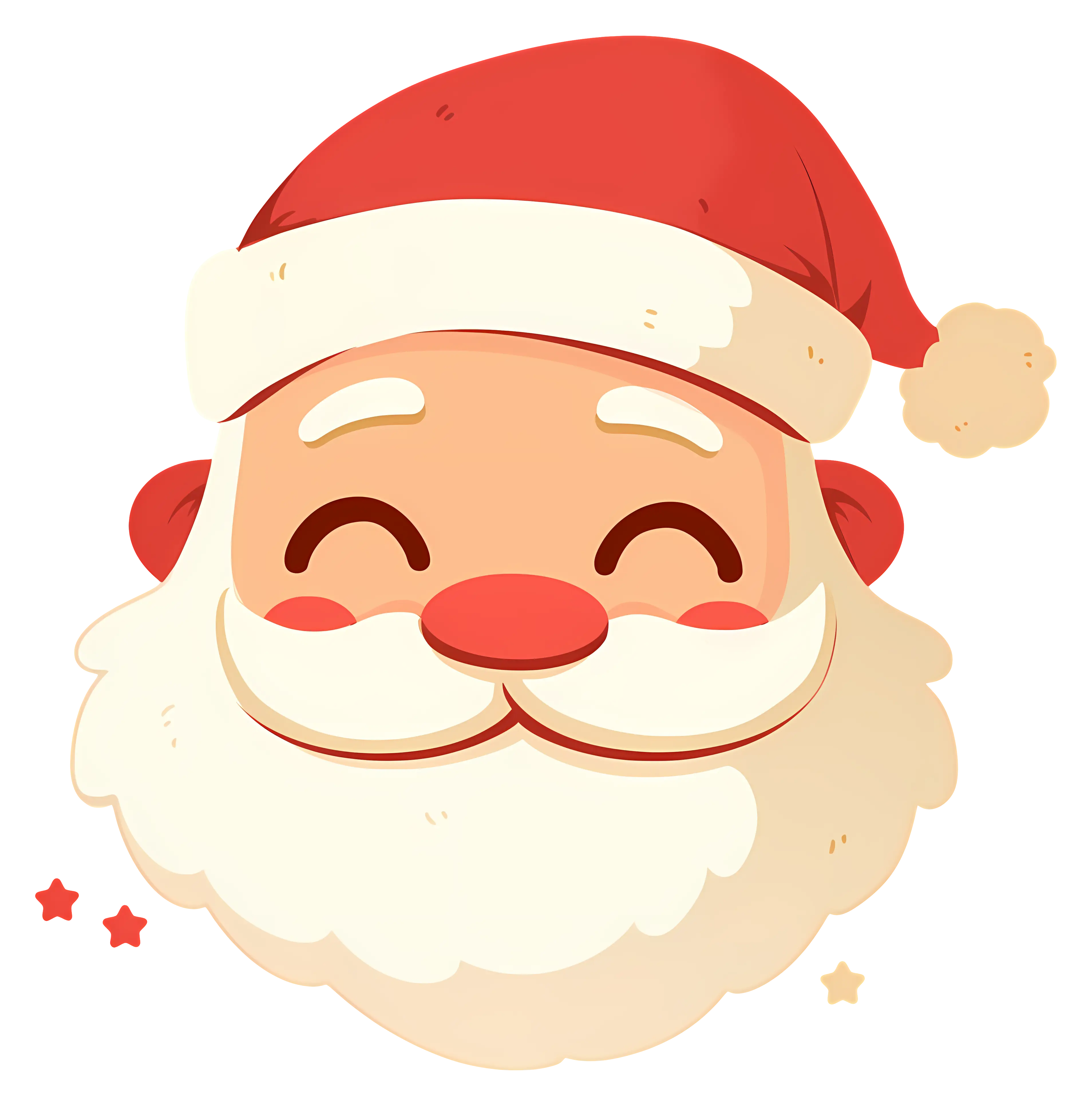 Jolly Santa Claus Cartoon Face