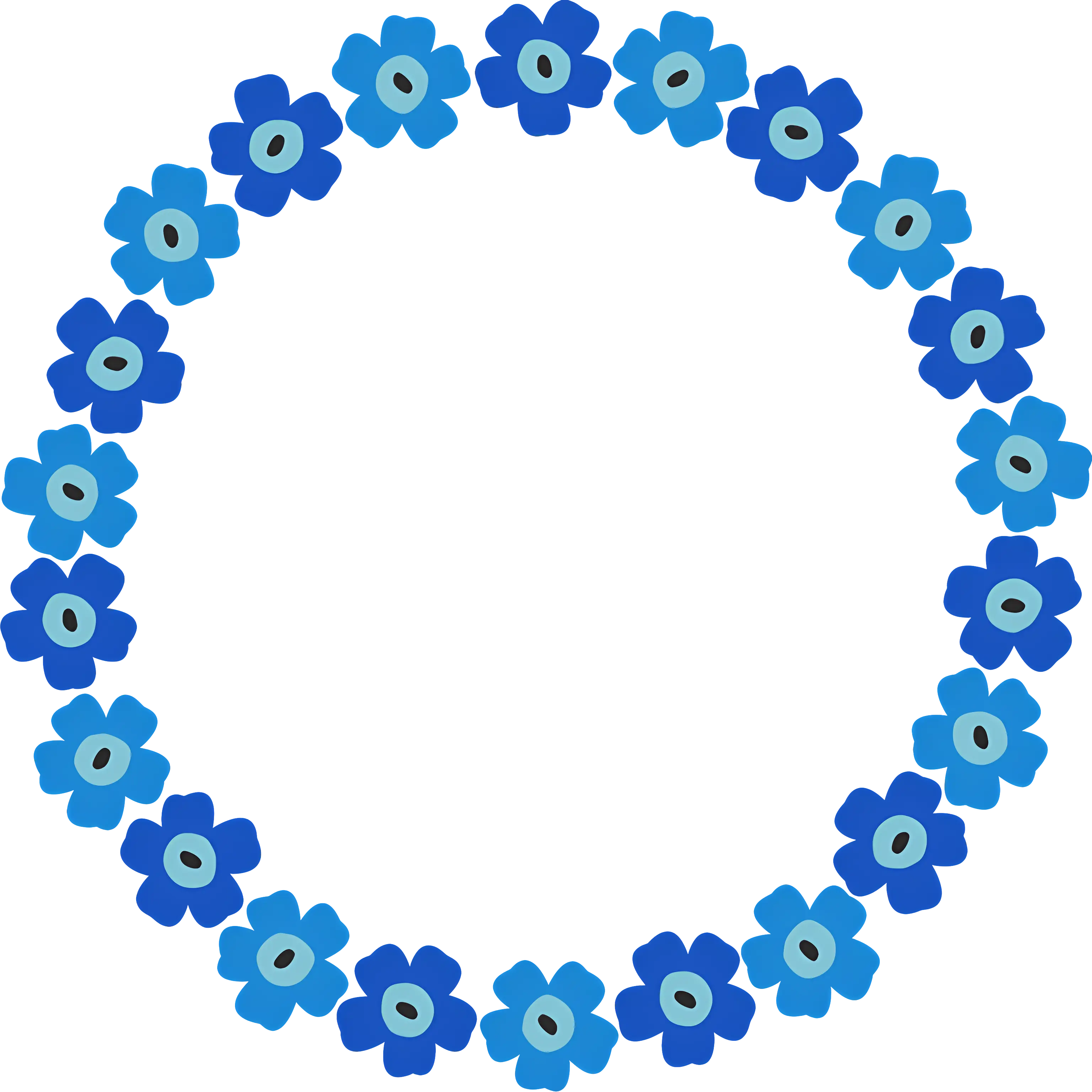 Blue Flower Wreath