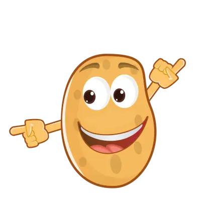 Happy Cartoon Potato Illustration