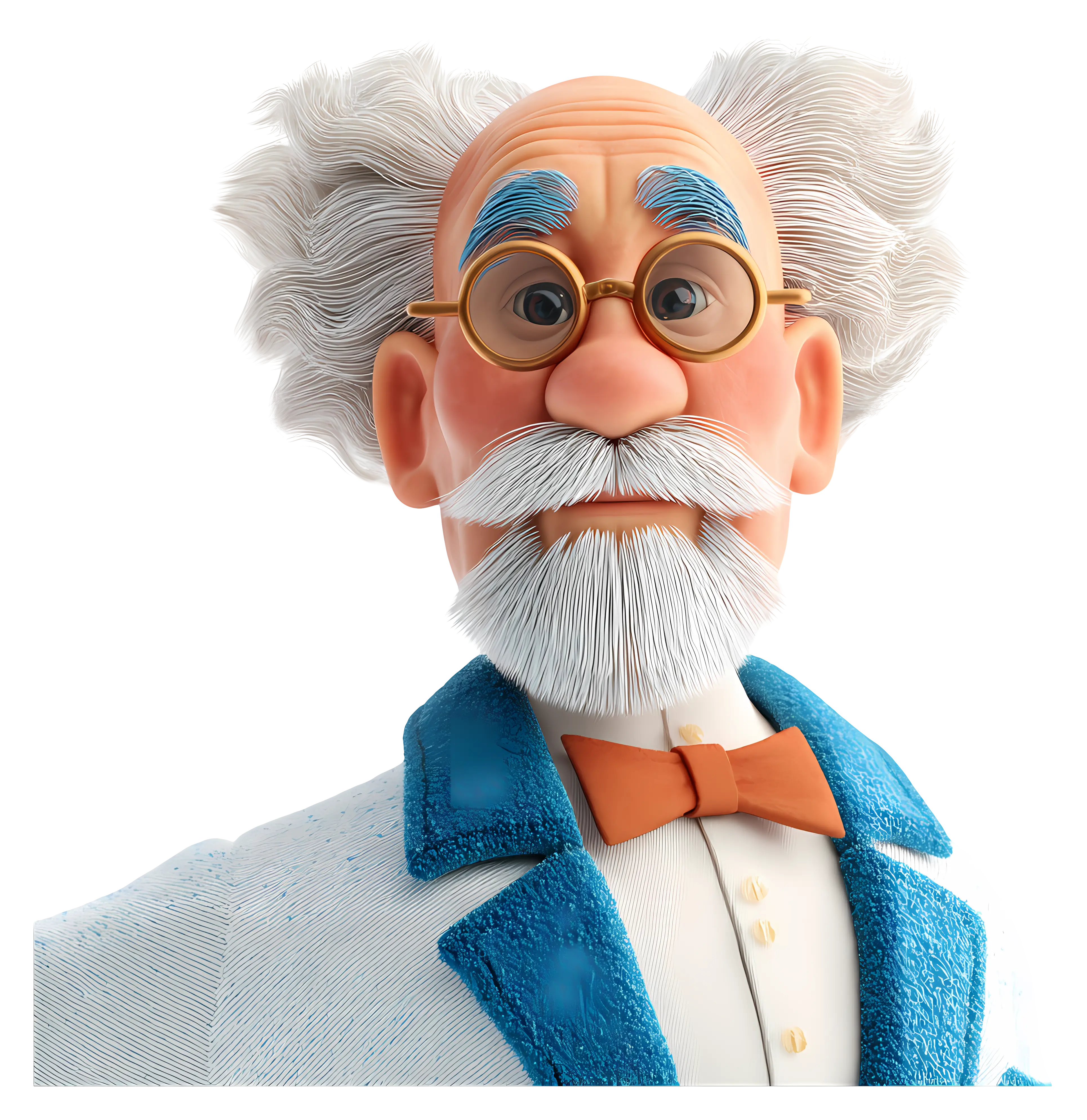 Old Scientist Character Illustration