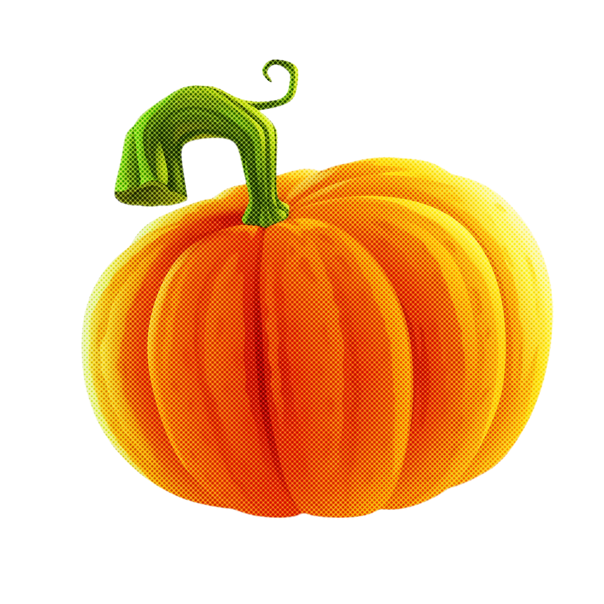 Bright Orange Pumpkin Illustration