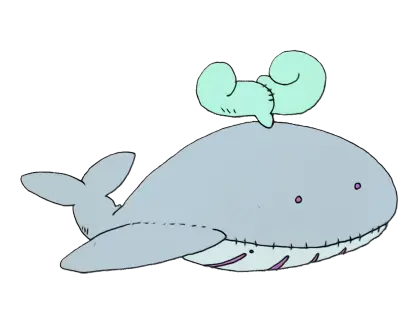Cute Cartoon Whale Illustration
