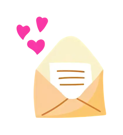 Love Letter with Pink Heart Graphics