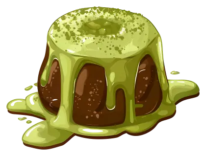 Green Cake with Icing
