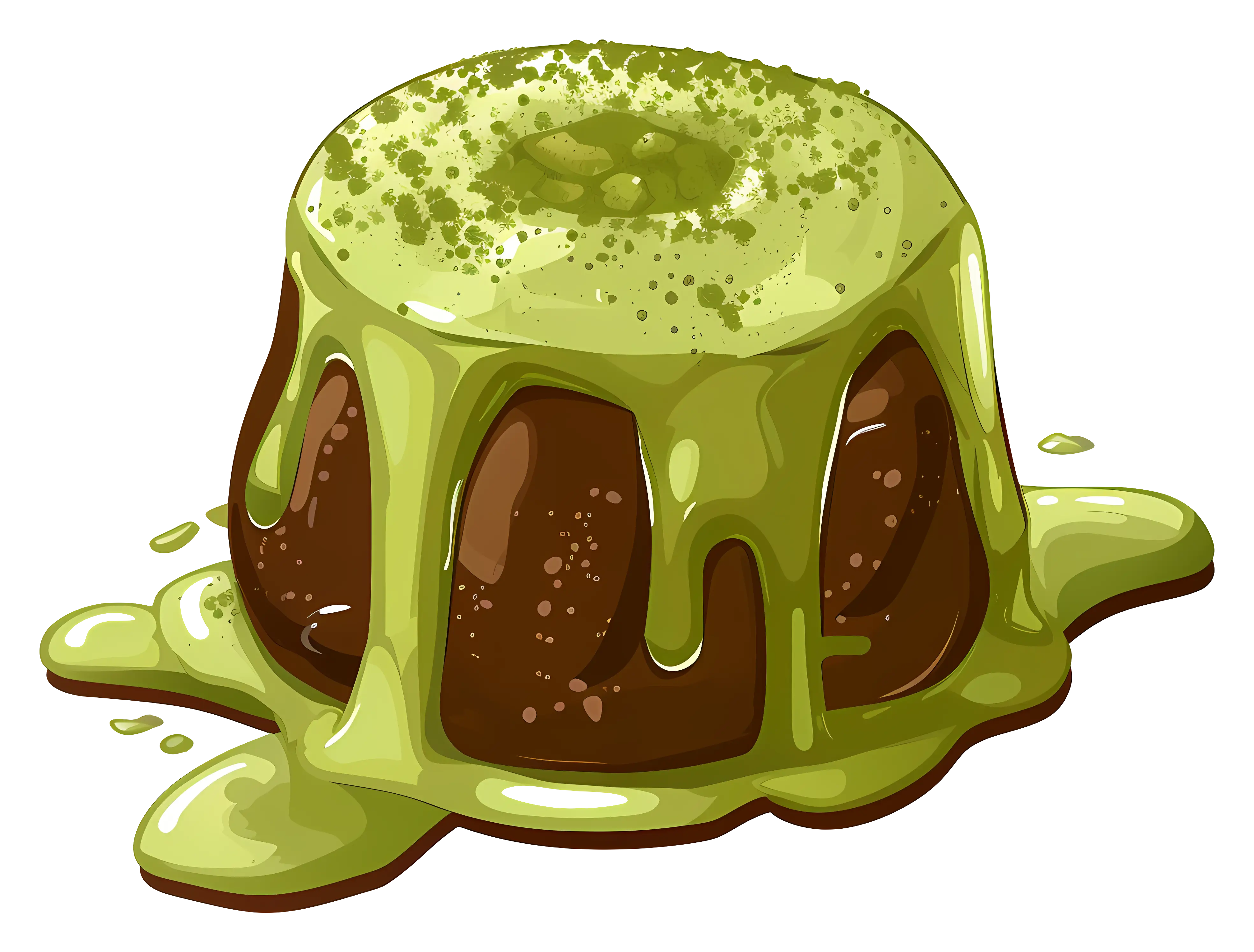 Green Cake with Icing