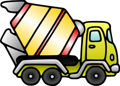 Yellow Cement Mixer Truck