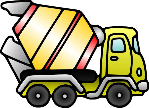 Yellow Cement Mixer Truck