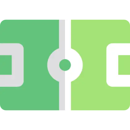 Simplified Soccer Field Illustration