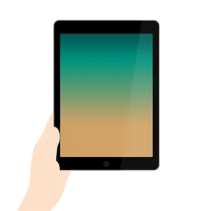 Hand Holding a Tablet