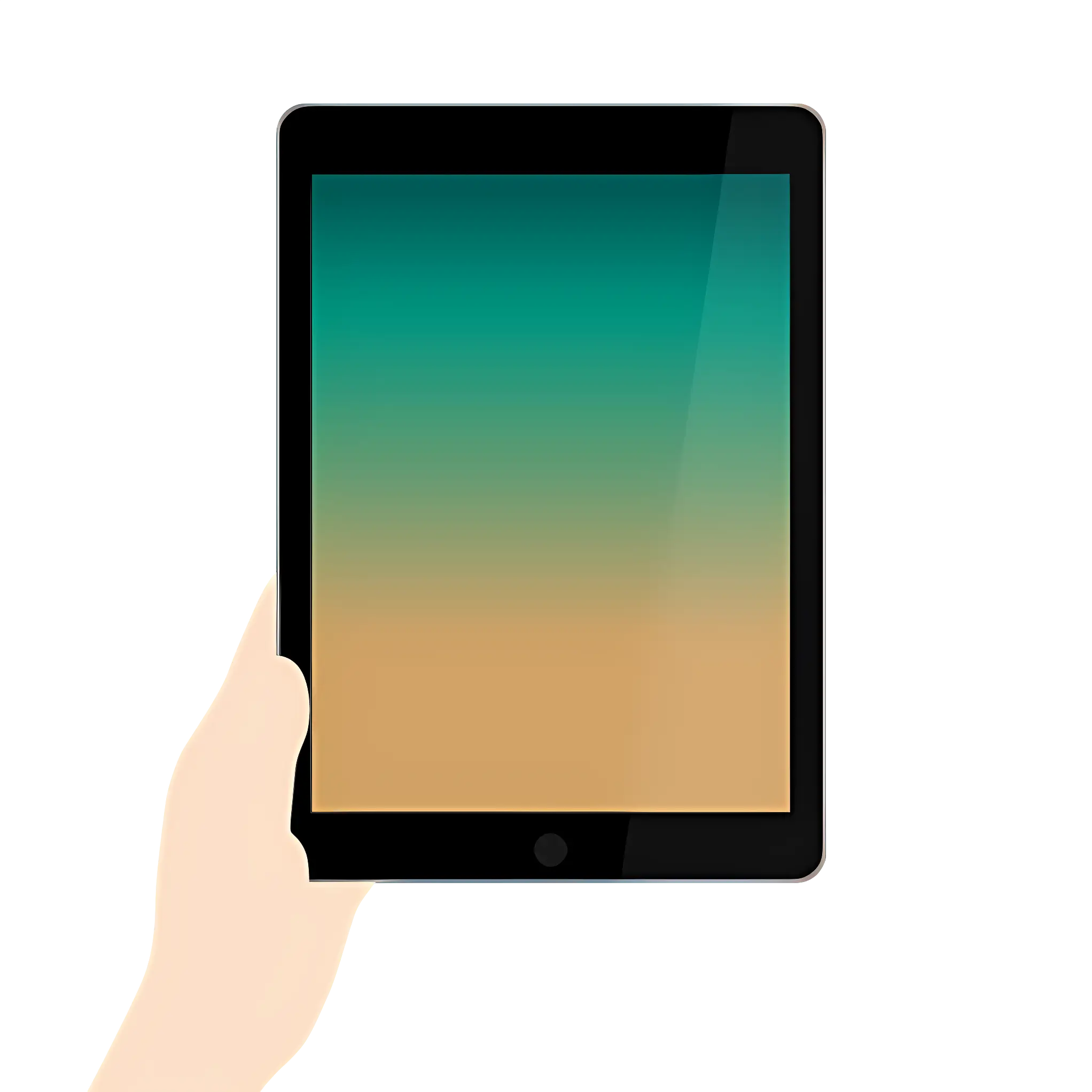 Hand Holding a Tablet