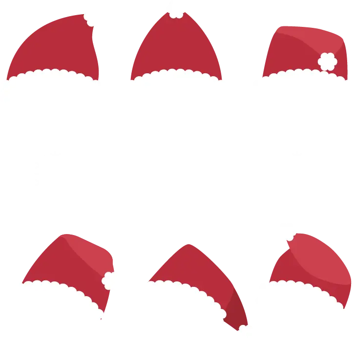 Red Santa Hats for Christmas