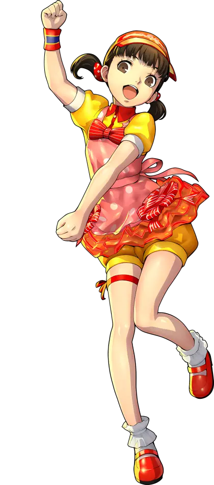 Cheerful Anime Girl in Apron