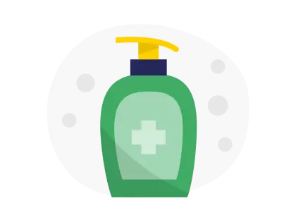 Green Liquid Soap Dispenser Illustration