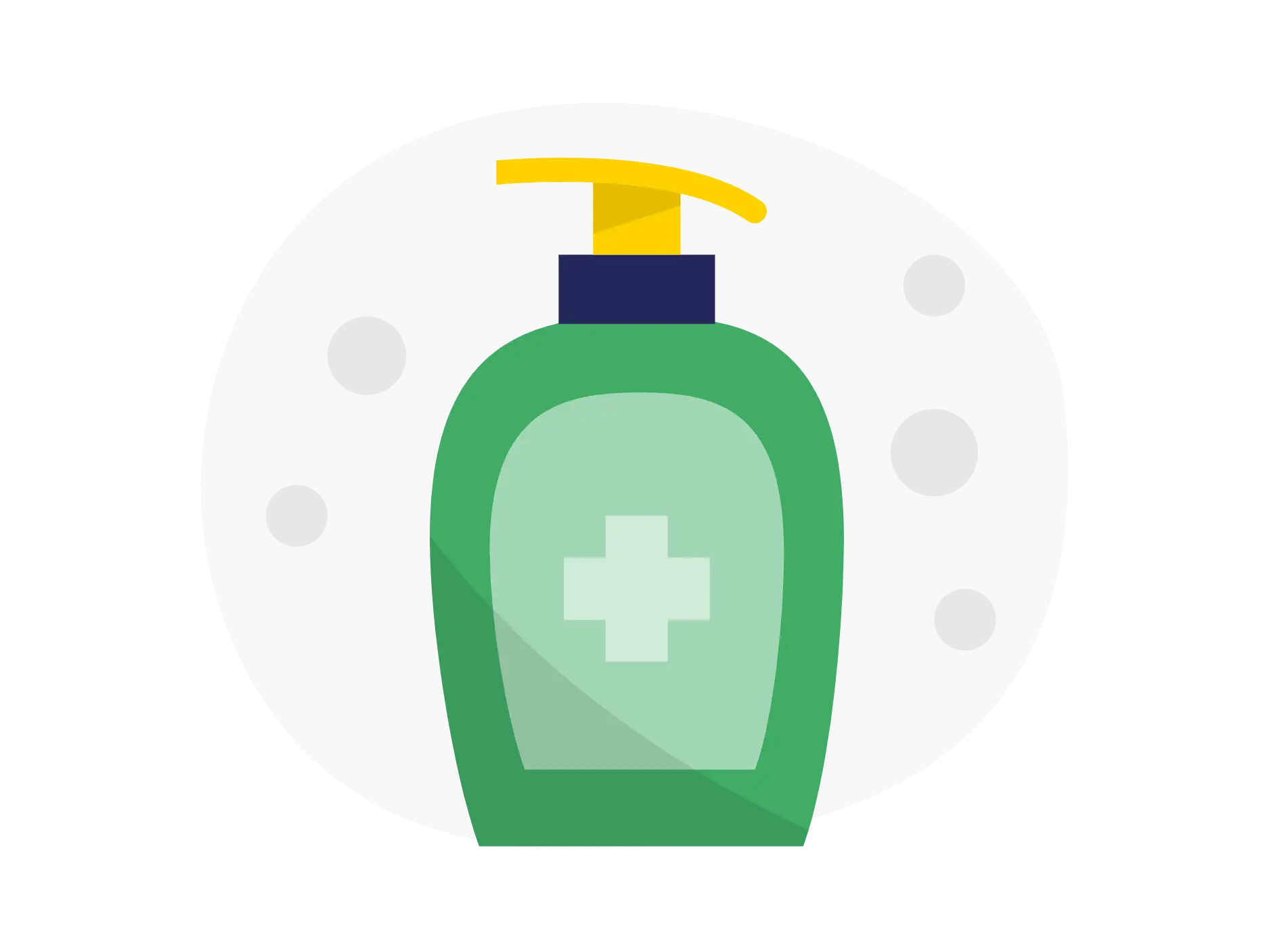 Green Liquid Soap Dispenser Illustration