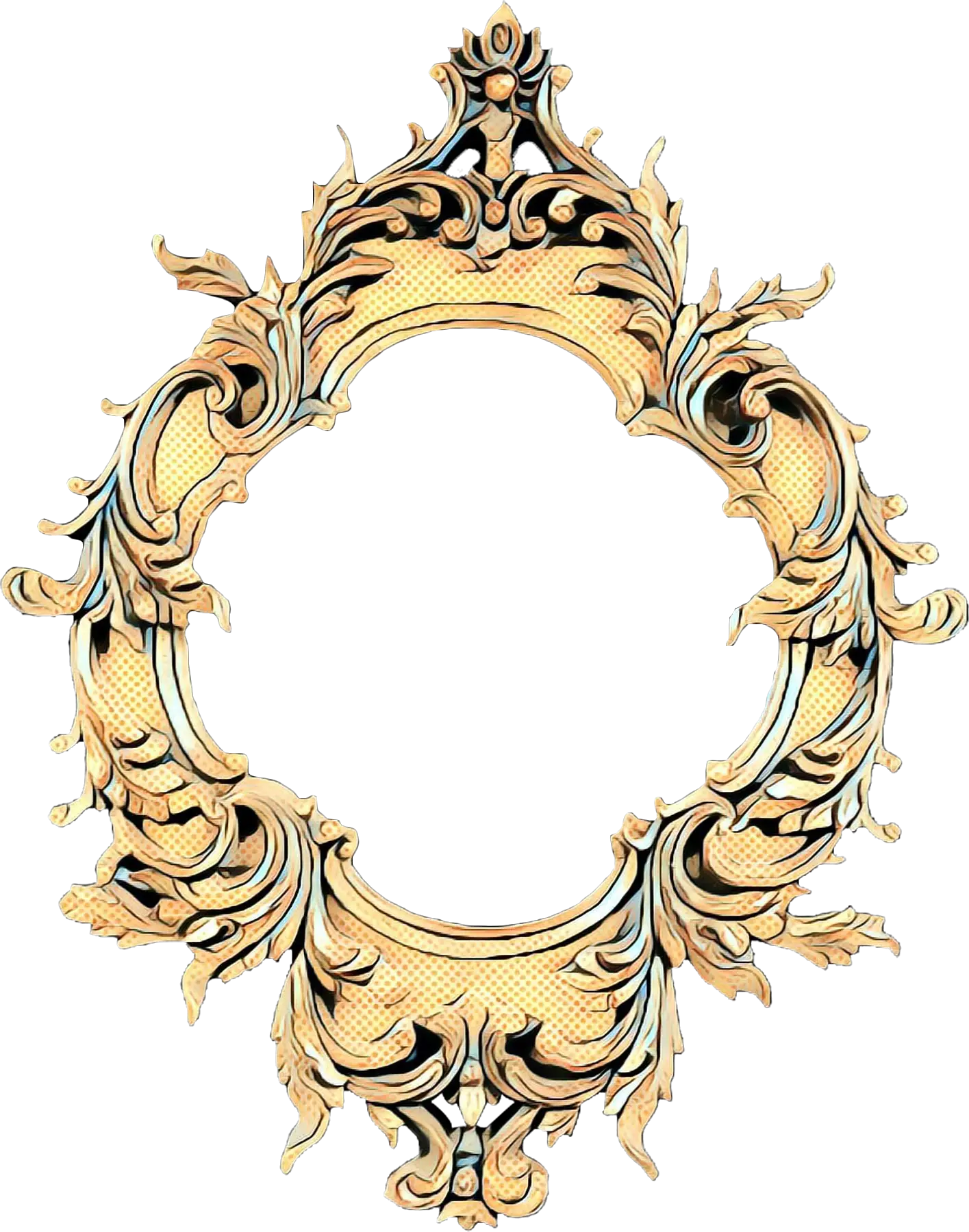 Ornate Golden Picture Frame Design