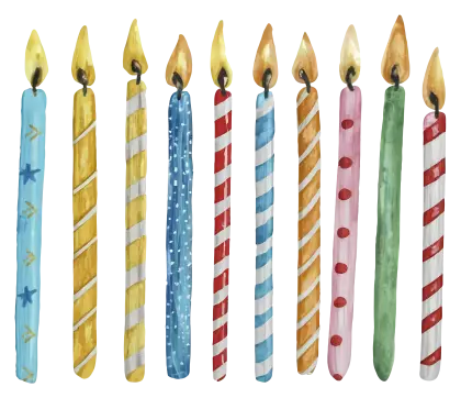Colorful Birthday Candles