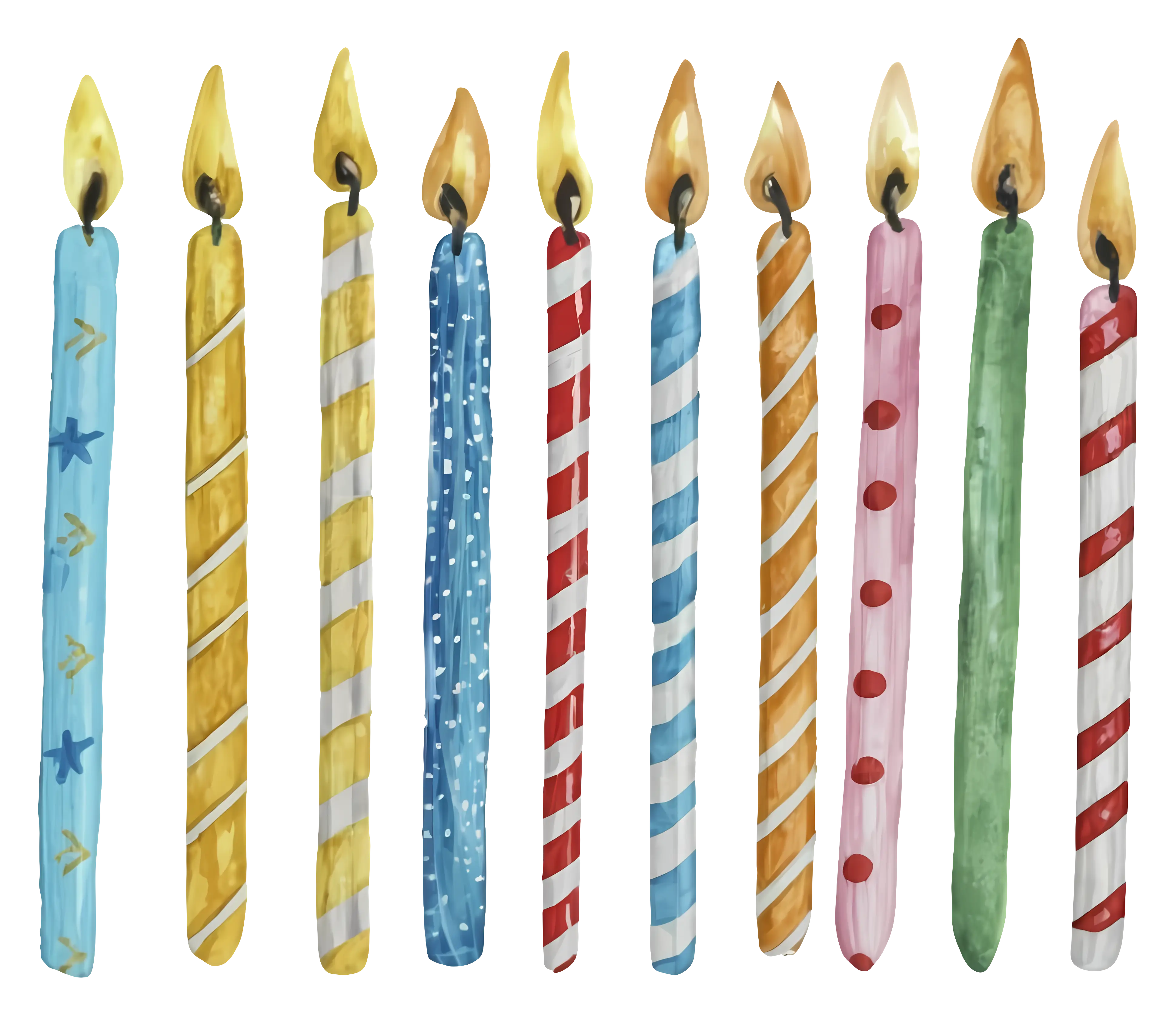Colorful Birthday Candles