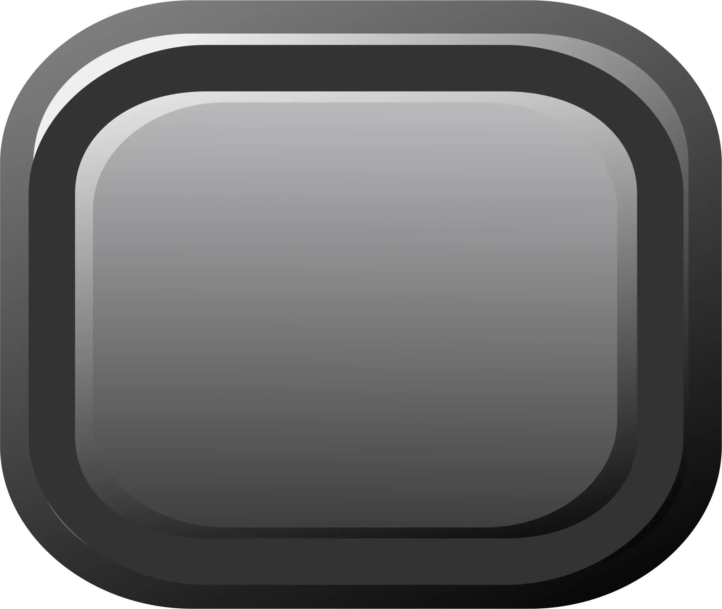 Rounded Gray Button Icon for Interfaces