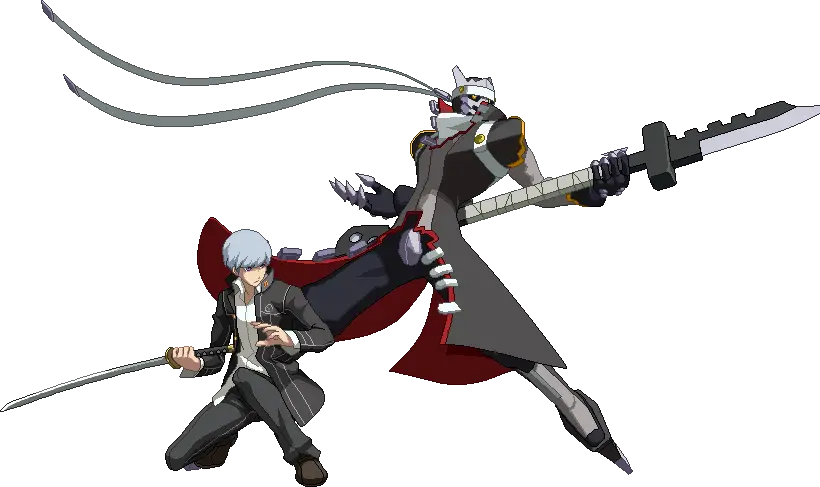 Anime characters with swords