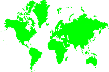 Green World Map Illustration
