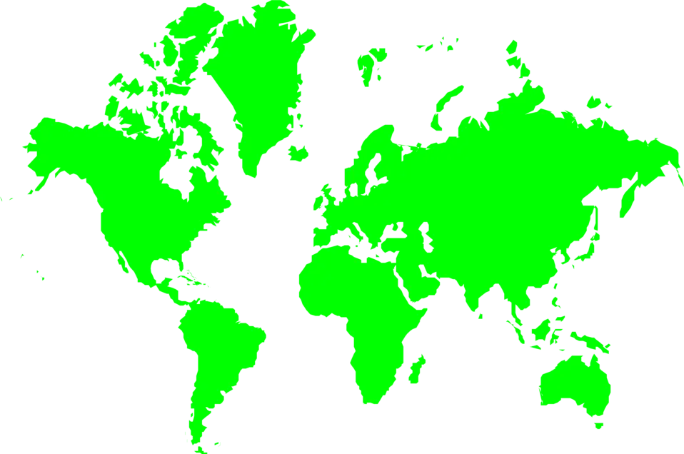 Green World Map Illustration